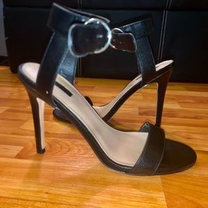 Black Open Toe Heel